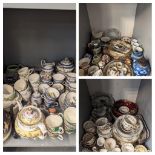 A large quantity of 19th century and later ceramics A/F to include Spode, Royal Crown Derby,