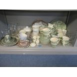 A mixed lot of household ceramics and other items to include a Copeland Spode part tea and dinner
