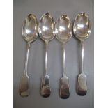 Four early 20th century silver tablespoons, hallmarked Sheffield 1903, 299.2g Location: