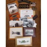 Replica metal train memorabilia and ephemera together with train photographs and film Location: BWR