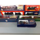 Collectors boxed model trains to include Bachmann's Branch Line 00 gauge LMS 6100 engine, a Hornby