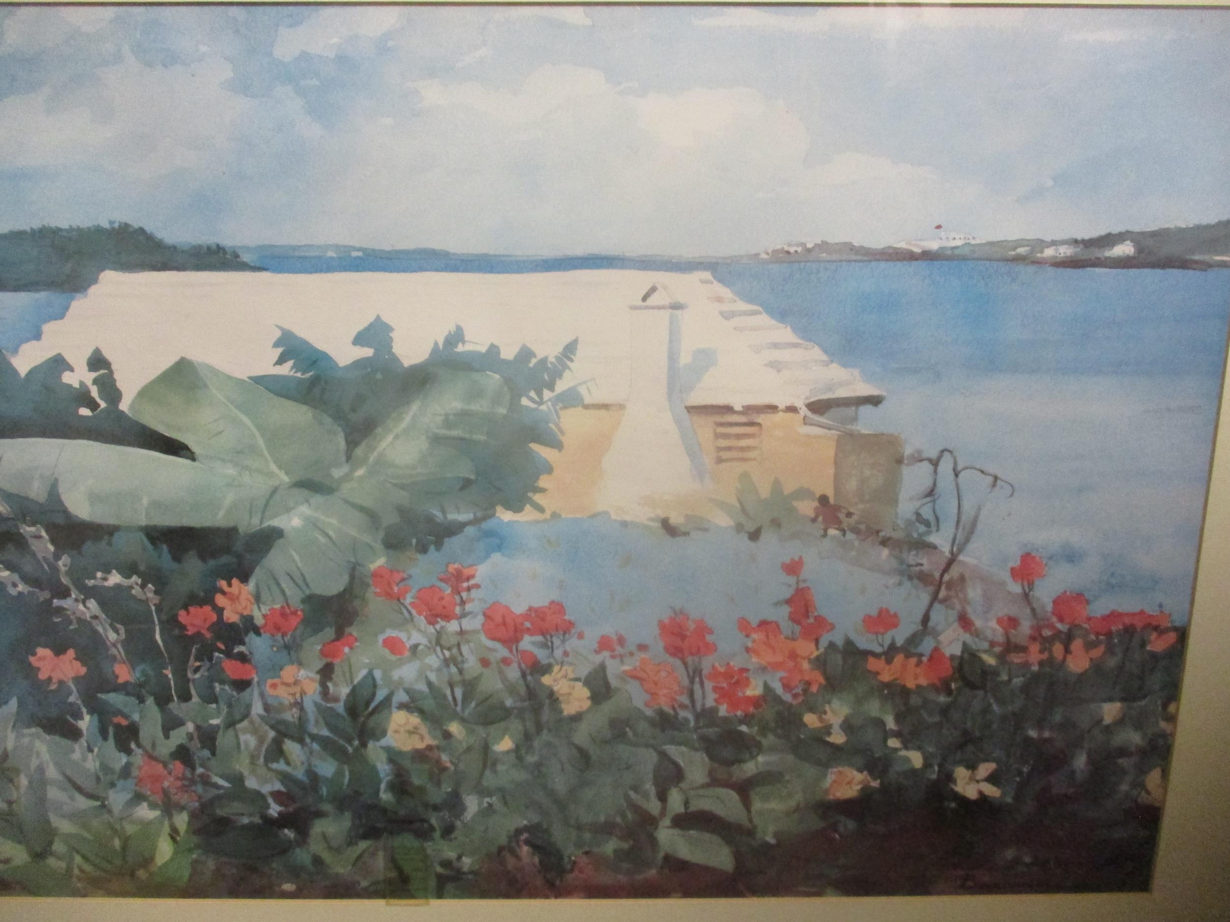 After Winslow Homer - a group of five framed and glazed prints of Bermuda scenes, the largest 73cm x - Image 2 of 6