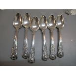 A set of six silver teaspoons, hallmarked London 1833, 185.1g Location: