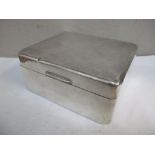 An early 20th century silver cigarette box