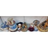 Vintage household items, ornaments and collectors plates, together with a quantity of tins to