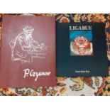 Books - Ligabue introduced by Marzio Dali'Acqua, a presentation book of his works in a black sleeve,
