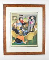 Beryl Cook (1926-2008) British, 'Poetry Reading' signed print, stamped JFA, published by The