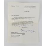 A hand signed letter from Archaeologist Sir Mortimer Wheeler (1890-1976), 4th May 1967, answering