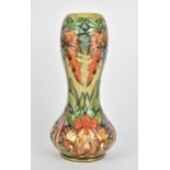 A Moorcroft pottery 'Flame of the Forest' vase designed by Philip Gibson, 1997, of waisted form, the