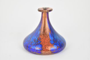 Siddy Langley (b.1955) British, a small studio glass posy vase, with everted rim, decorated with a