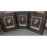 A group of three classical framed and glazed prints in the style of Raffaello Sanzio to include 'Ora