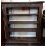 A carved oak open bookcase, 106cm h x 92cm w Location: BWR