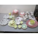 Mixed china tea/dinner services to include Ridgway Homemaker plates Location:
