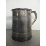 An early 20th century silver tankard, engraved with initials and date, hallmarked Sheffield 1936,
