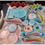 Poole pottery to include twin tone grey and turquoise tableware Location: A1M