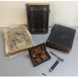 A mixed lot to include a cased F Davidson & Co Endoscope, two family bibles A/F, and The Illustrated