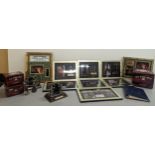 A quantity of framed movie film cells to include Lord of the Rings, Terminator, and The Matrix,