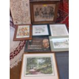 A quantity of miscellaneous framed and glazed Victorian and later prints, one depicting Louis