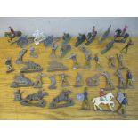 A collection of lead soldier toy figures Location: