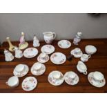 Ceramics to include Royal Crown Derby part tea/coffee sets, Royal Doulton figures Harmony, and