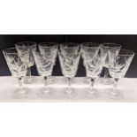 A set of ten Waterford Ashling pattern wine glasses, A/F Location: A1B