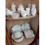 Mixed white ground Limoges porcelain table ware and other items Location: A1F