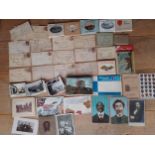Miscellaneous 19th and 20th century postcards, letters and other items to include late 19th