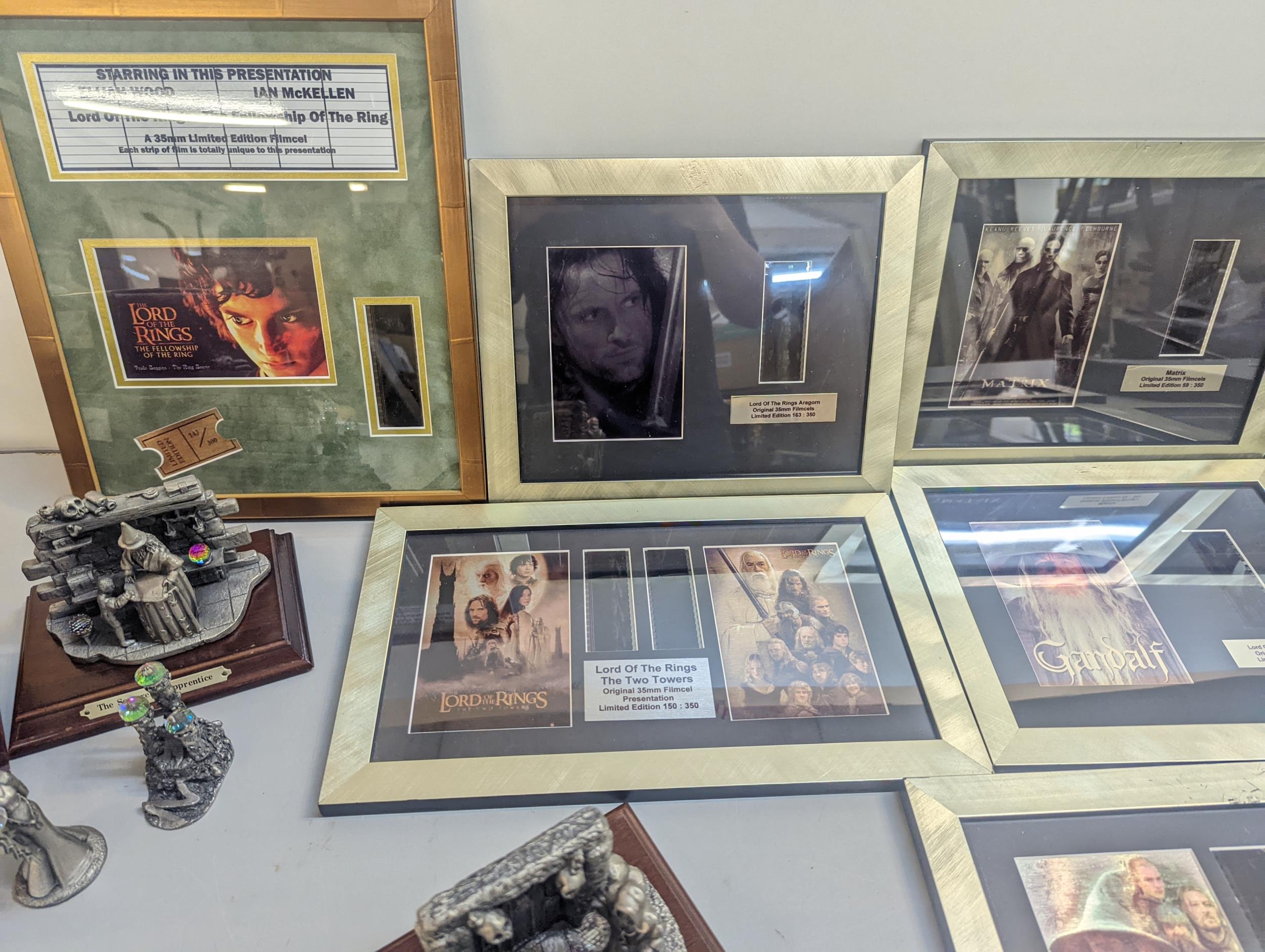 A quantity of framed movie film cells to include Lord of the Rings, Terminator, and The Matrix, - Bild 3 aus 4