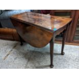 A Georgian mahogany gateleg table on four pad shaped feet, 73cm h x 106cm w Location: