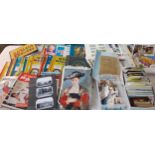 A large group of postcards, ephemera, Retro tea and vintage cigarette cards, loose and in albums