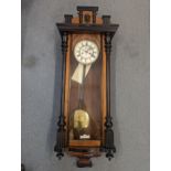 A Victorian walnut cased Vienna style regulator 8-day wall clock Location: