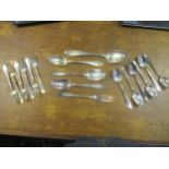 Jezler AG of Schaffhausen, Swiss 800 standard flatware comprising one dinner fork, six luncheon