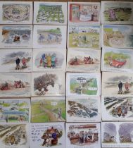 A quantity of late 20th Century Bisley comical postcards, circa 1980's, printed by J. Arthur Dixon