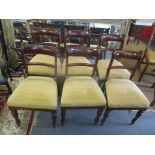 A set of six Regency mahogany bar back dining chairs Location: