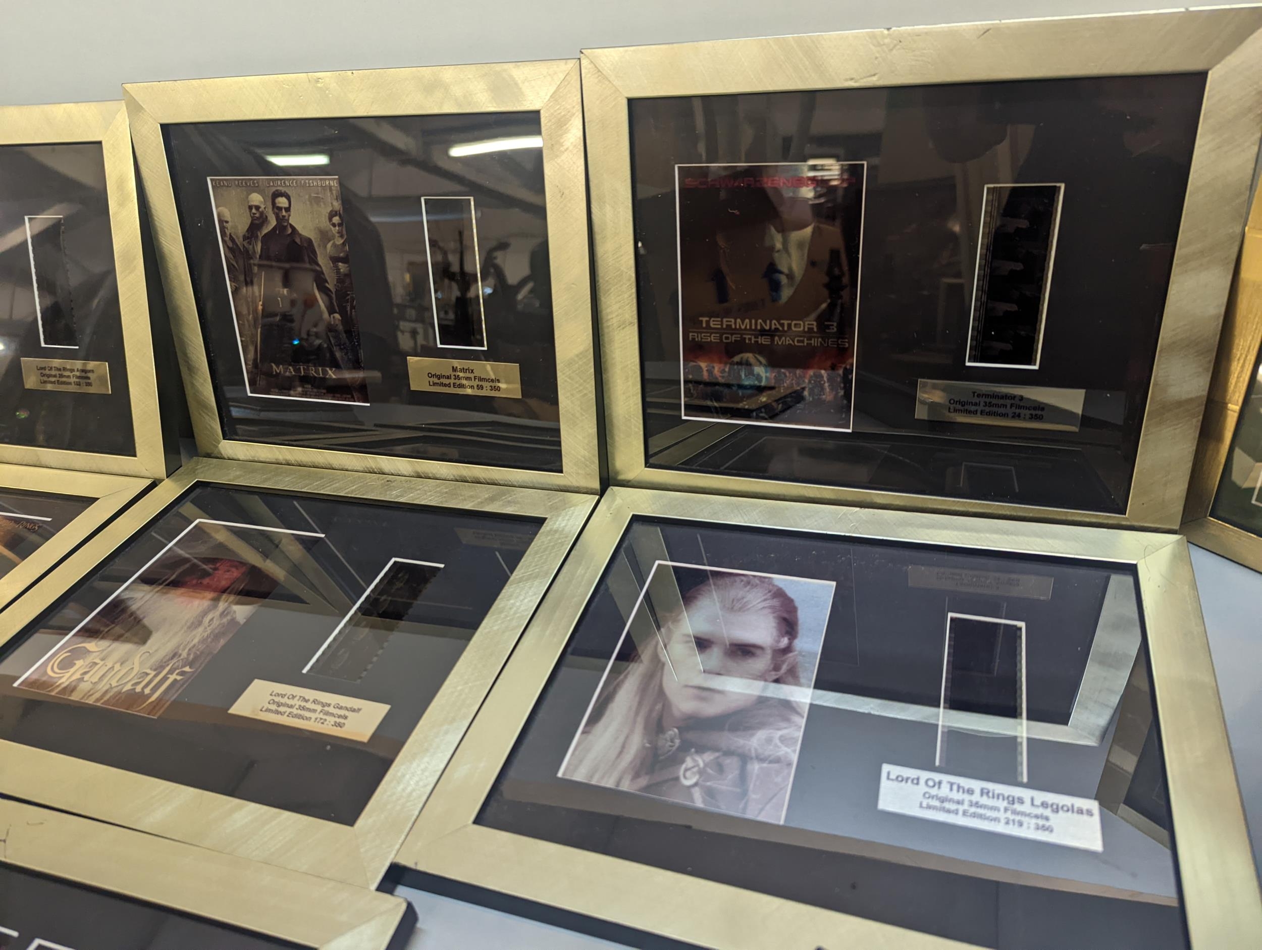 A quantity of framed movie film cells to include Lord of the Rings, Terminator, and The Matrix, - Bild 2 aus 4