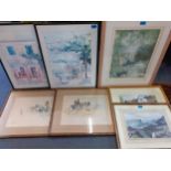 A pair of Frankie Granfield prints, a pair of Wallace Hulley prints and other pictures Location: