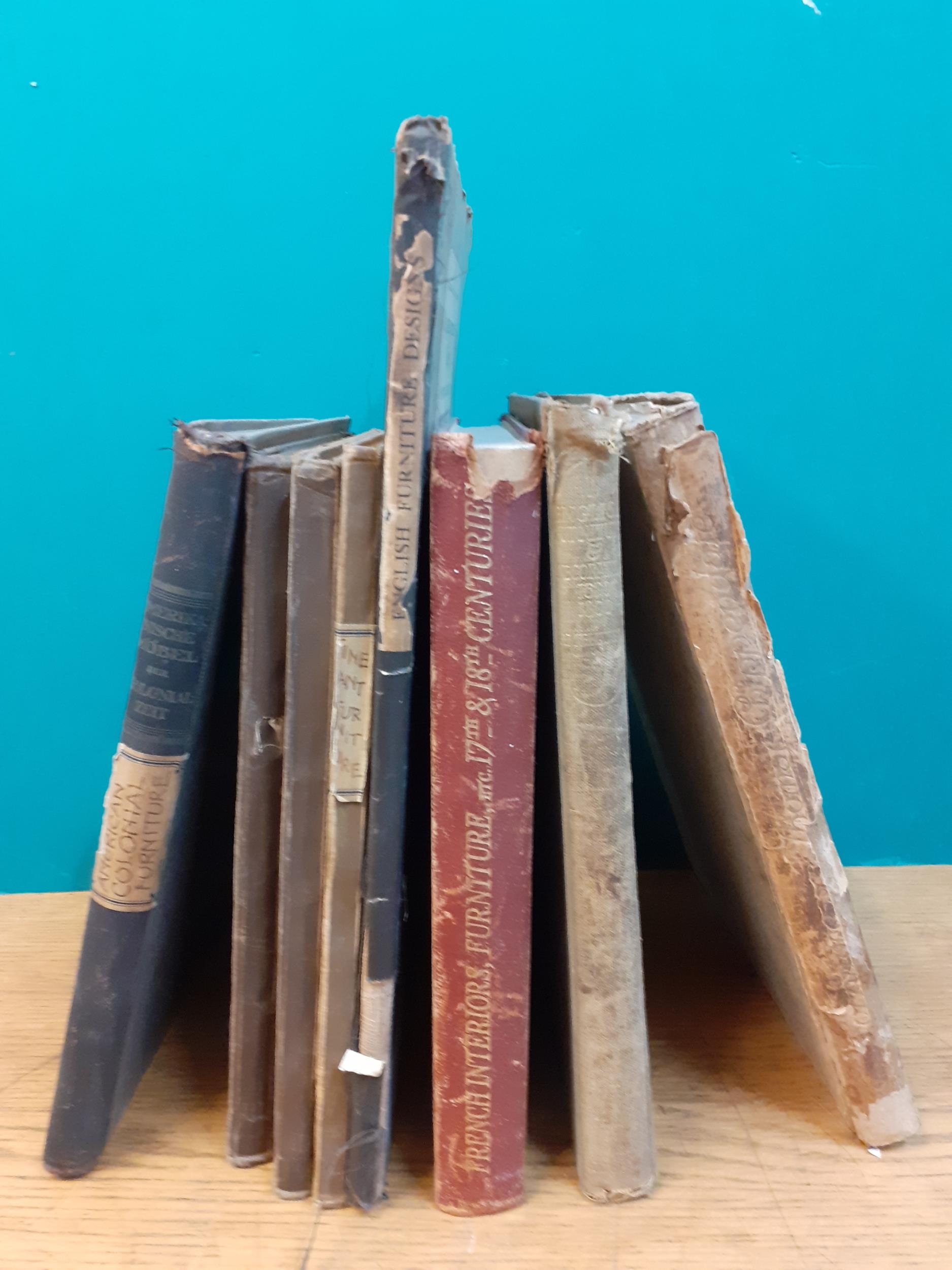 A group of 8 antique furniture reference books to include Parts 2 and 3 of 'A Catalogue and Index of