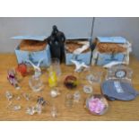 Collectables to include Lladro figures and glassware and a Waterford clock Location: