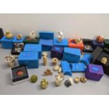 A collection of boxed and loose Adam Binder ornaments to include netsuke style examples Location: