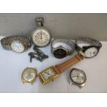 Wristwatches to include Berge, Stunt, Titus and others along with a pocket watch Location: