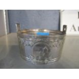 Jezler AG of Schaffhausen - a 1930s 835 silver wine coaster in the form of a cooper bucket,