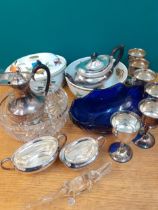 Mixed ceramics to include Royal Worcester Evesham oven ware together with a silver plated tea set