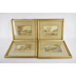 Ernest T. Potter (fl. 1900) British a set of four watercolour paintings depicting countryside