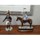 Michael Sutty limited edition figures General Bonaparte 1798 54/250 A/F and 27th Light Cavalry