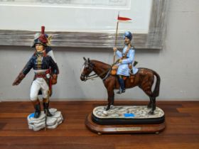 Michael Sutty limited edition figures General Bonaparte 1798 54/250 A/F and 27th Light Cavalry