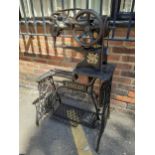 A 1922 Singer 29K leather stitch and boot making sewing machine with incorporated stand