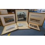 Two early 20th century watercolours RE - a coastal scene, MS - a river scene, SP Jefferies - a