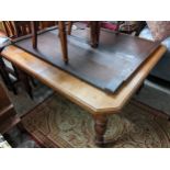 An Edwardian extending dining table with two extra leaves, 74cm h x 139cm w (unextended) Location: