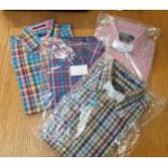 Four good quality and unopened Gents Summer/Autumn checked shirts to include Gant, Polo Ralph Lauren