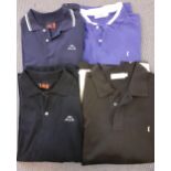 Four gents sports tops, short and long sleeves, to include 2 YSL (size XL) and 2 Kappa (size L)